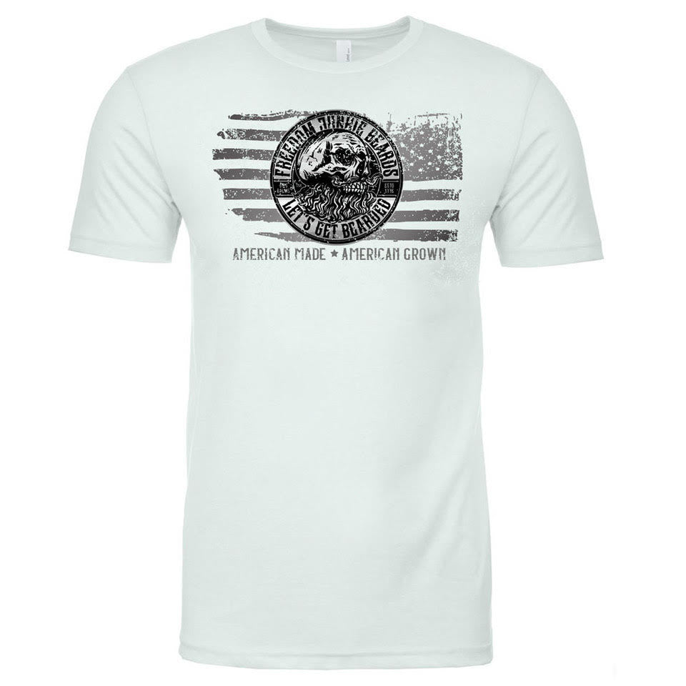 Freedom Junkie Beard Flag Logo T-Shirt